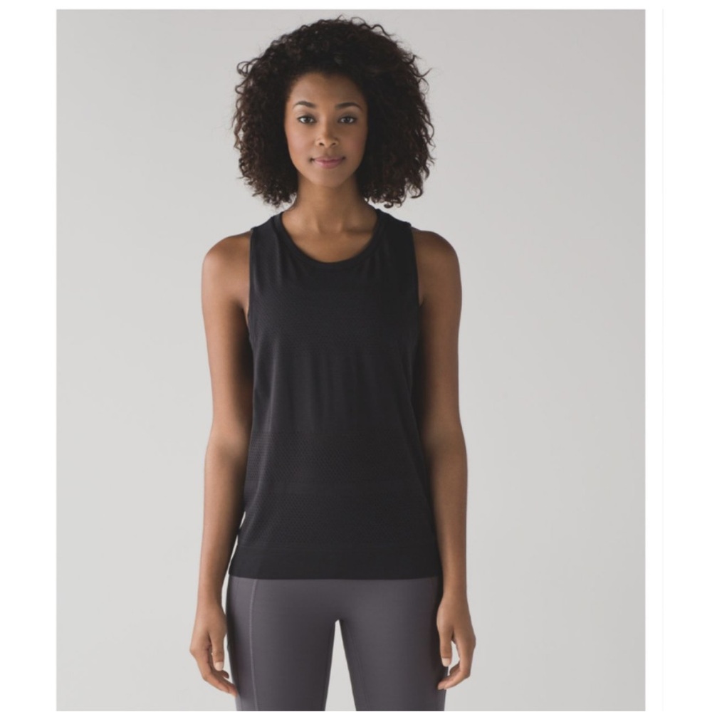 Lululemon Perforated Breeze By Muscle Tank with long arm holes